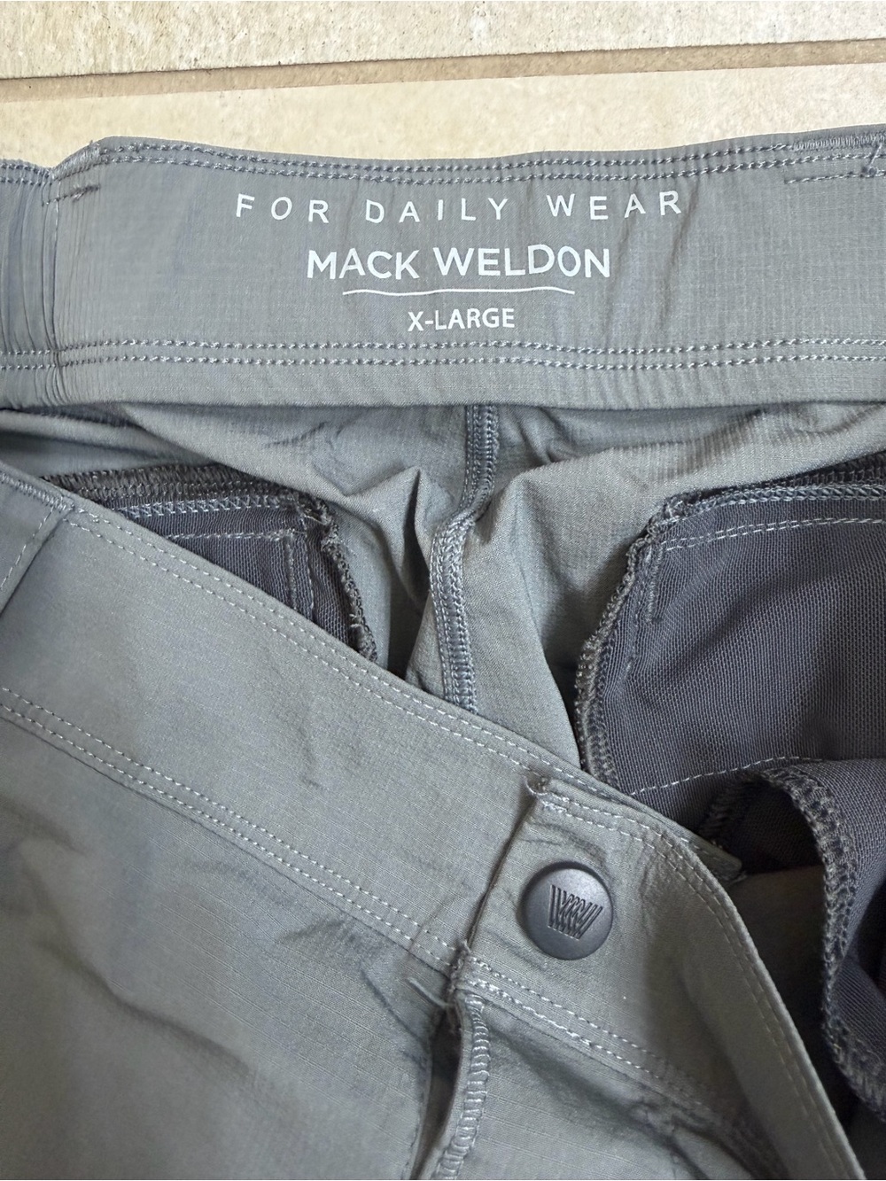 Mack Weldon Mens Grey Aqua Terra Short Size XL - Picture 3 of 4